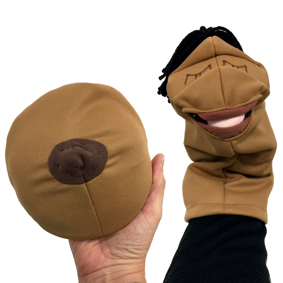 Cloth Breast and Hand Puppet Breastfeeding Set