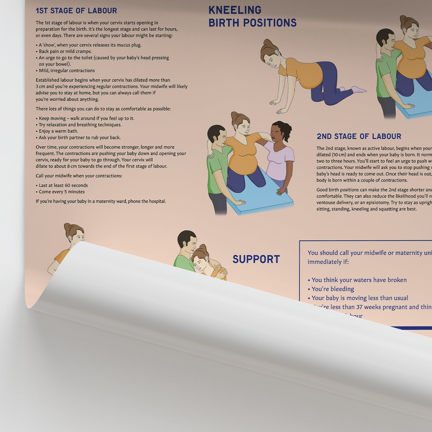 Active Childbirth (Positions for Labour) Chart / Poster