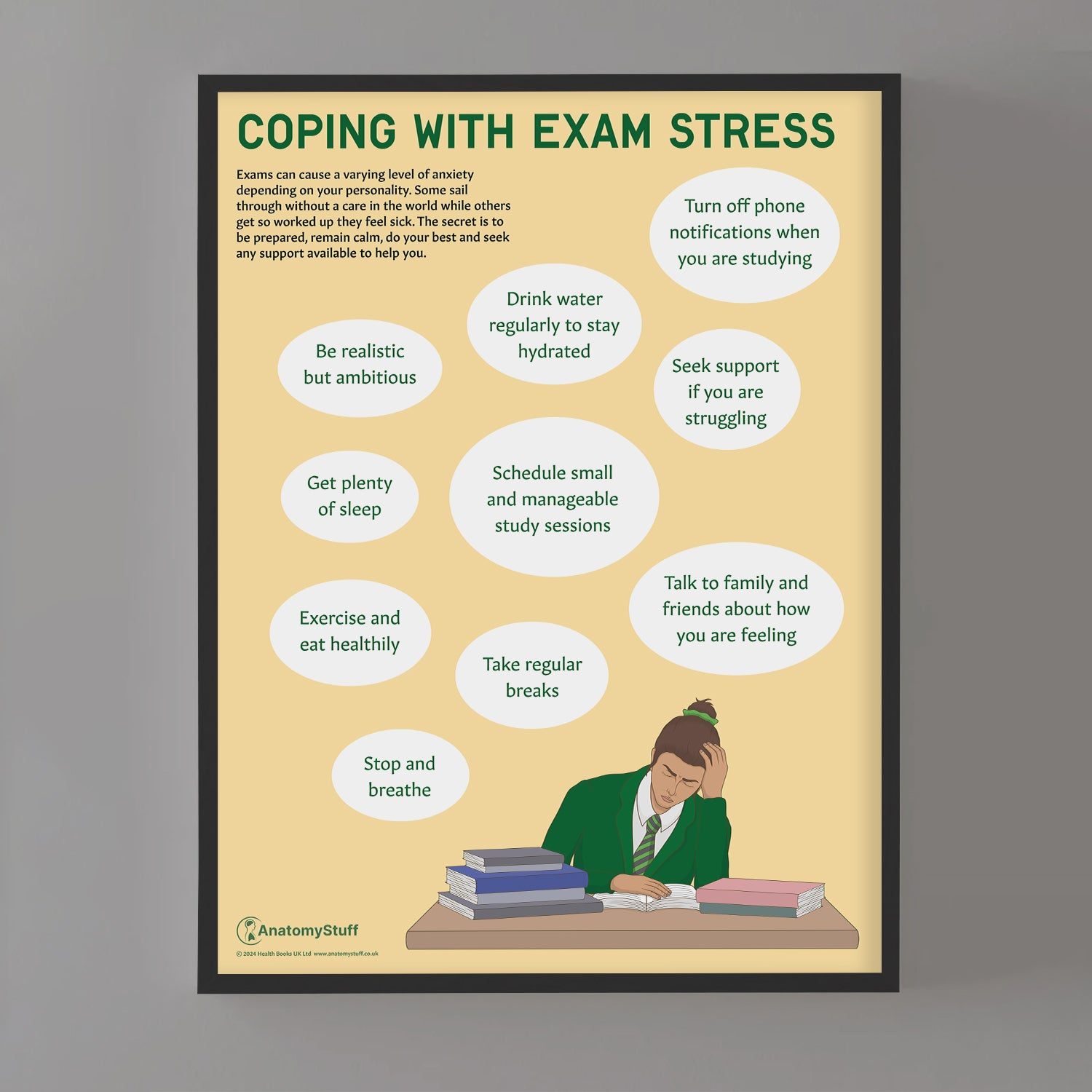 Coping with Exam Stress Chart / Poster